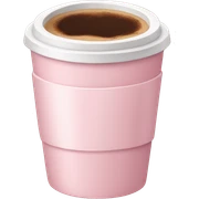 pastel pink coffee sticker