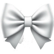 White bow sticker