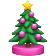 pink christmas tree sticker