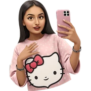 selfie of girl in mirror sticker
