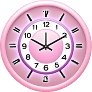 Pastel Pink Clock "A pastel pink clock with glowing hands, shimmering star-shaped numbers, and a magical light halo surrounding its edges." sticker