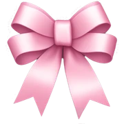 light pink ribbon bow sticker
