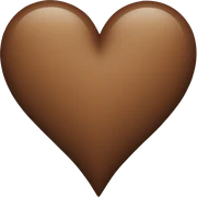 Brown heart sticker