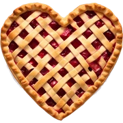 Heart-shaped cherry pie  sticker