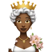 Queen with flowers sticker