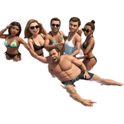 summer pool party vibes sticker