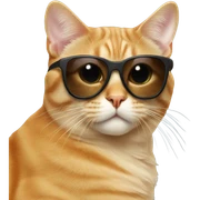 Cat with sunglasses sticker