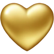 Gold heart sticker