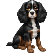 Spaniel cavalier black sticker