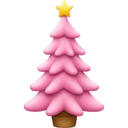Pink Christmas tree sticker