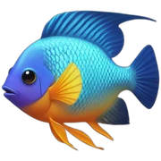 Tropical fish sticker