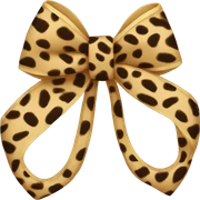 Leopard bow  sticker
