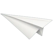 paper airplane sticker