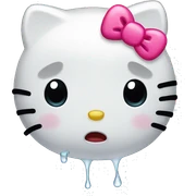 Hello kitty crying sticker