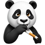 Panda smoking sticker