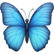 Blue butterfly sticker