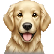 Golden Retriever cream sticker