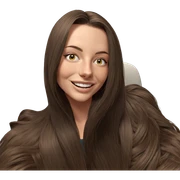 smiling girl with long hair sticker