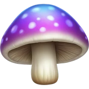 Iridescent mushroom sticker