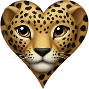 leopard heart sticker