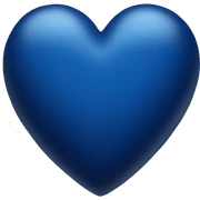 dark blue heart sticker