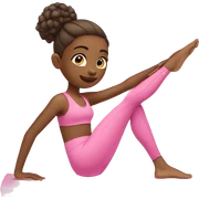 Girl in pink sport clothes doing Pilates  sticker