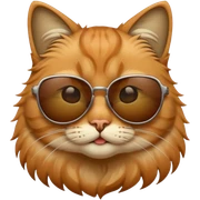 Cat with sunglasses sticker