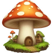 mushroom village sticker