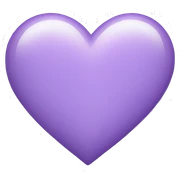 Light purple heart sticker