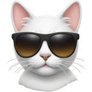 Cat with sunglasses sticker