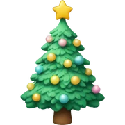 Christmas tree pastel colour  sticker