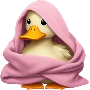 Duck in blanket  sticker
