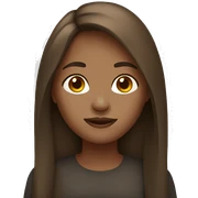 girl brown long hair  sticker