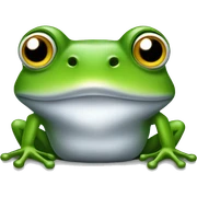 Frog in chrome  sticker
