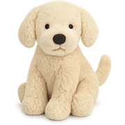 cute golden retriever puppy jellycat plushie sticker