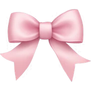 light pink ribbon bow sticker