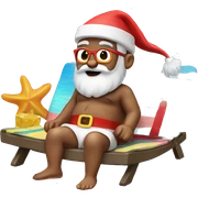 Beach Santa  sticker