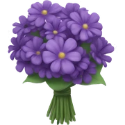 Purple bouquet sticker