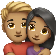 Grirlfriend and boyfriend in hug sticker