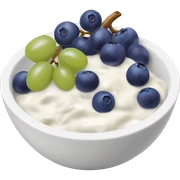 yoghurt bowl with grapes and blueberries sticker