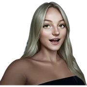 realistic portrait of blonde girl sticker