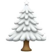 White Christmas tree sticker