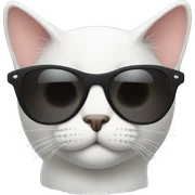 Cat with sunglasses sticker