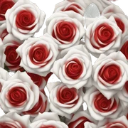 White roses painted red sticker