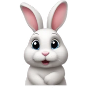 Bunny blowing kiss sticker