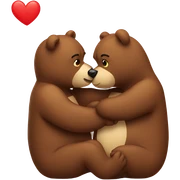 Kissing bear  sticker