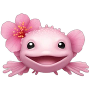 Axolotl sakura flowers sticker