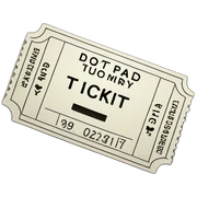 movie ticket sticker