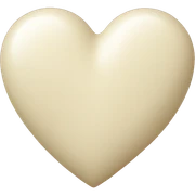 Heart cream color sticker
