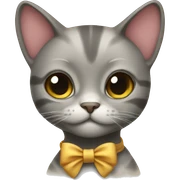 cat with bow sticker